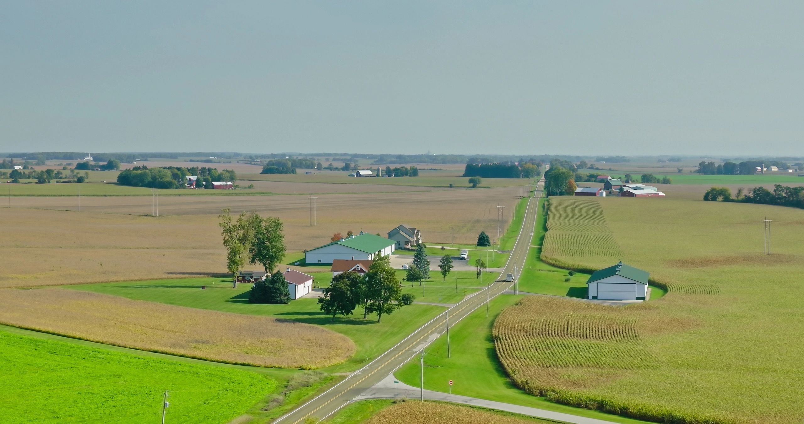 Farmland landscape representing sustainable agriculture